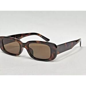 Rubi - Abby Tortoise Brown Angular Wrap Designer Sunglasses